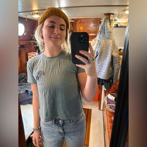 Parks project crop tee. Super cute and comfy, small white paint dot on front